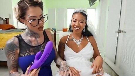 Naughty Milf And Horny Bride Threeway Sex