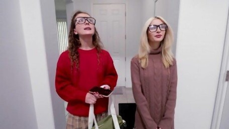 Nerds Emma Rosie and Mira Monroe have an unexpected threesome