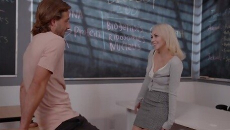 Blonde Ava Sinclaire enjoys while getting fucked by her teacher