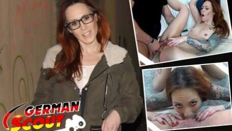 German Scout - Small Tits Inked Girl Foxi Sani Pickup for Rough Casting Fuck