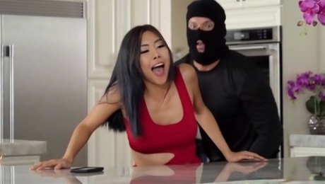 Masked thief fucked Honey Moon secretly from her husband