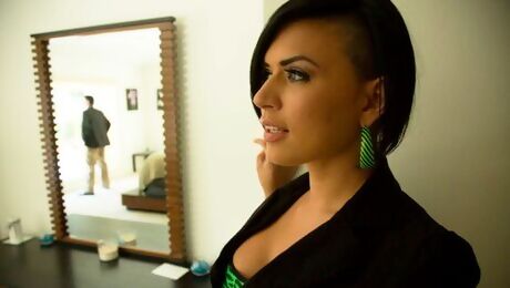 Gorgeous Eva Angelina at blowjob trailer
